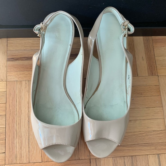 Nine West patent leather sling back heels Size 8.5 - Picture 2 of 7